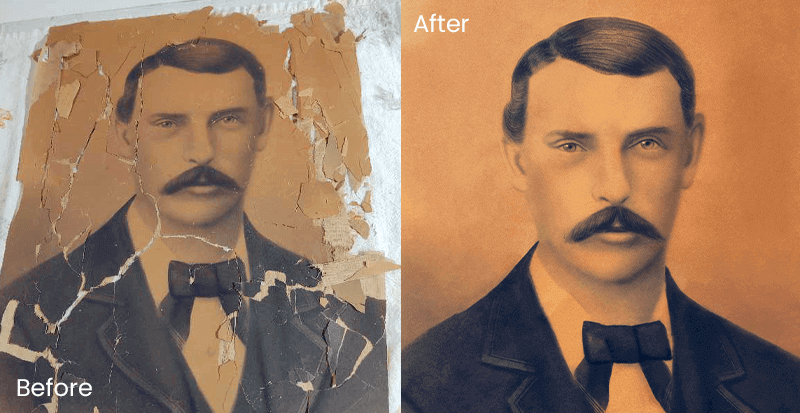 photography restoration male portrait photo