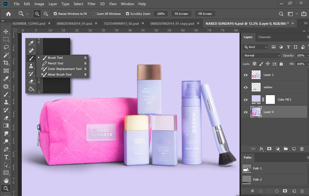 how to create shadow in Photoshop with the Brush Tool
